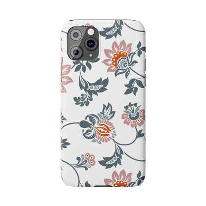 Pink and Green Flower Pattern, Floral Slim Phone Cases, Case-Mate IPHONE16 and all sizes