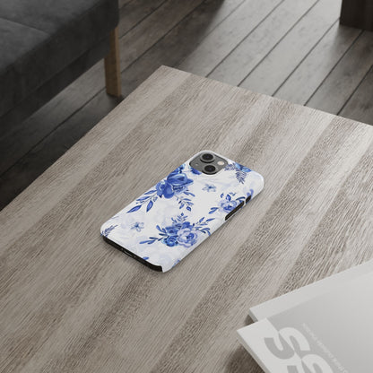 French Blue and White Toille, Slim Phone Cases, Case-Mate IPHONE16 and all sizes
